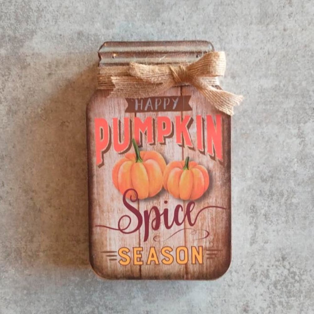 🍂 DI Pumpkin Spice Mason Jar Block Sign